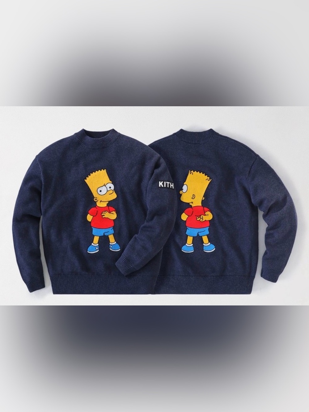 Kith x The Simpsons Bart Intarsia Sweater Navy/Multi Large